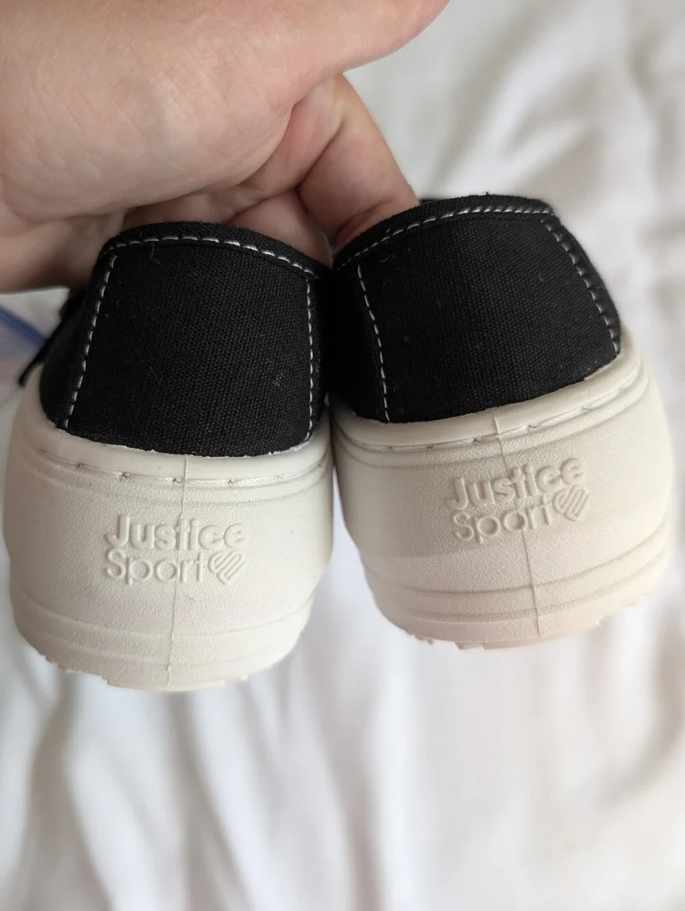 Justice Black Canvas Mary Jane Sneakers for Girls Size 5